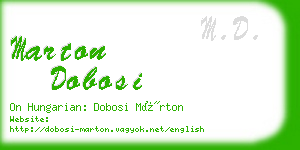 marton dobosi business card